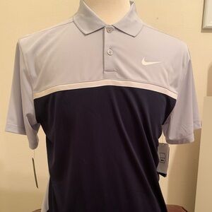 Nike Men’s Dri-Fit Color Block Polo
Sky Grey/Obsidian Navy Blue/White